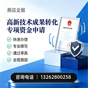 高新技术成果转化专项资金申报服务